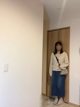 「アイテム（デニムスカート）」を使った、@buru1113さん（レディース・158cm）の秋コーディネート