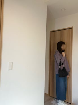「アイテム（デニムスカート）」を使った、@buru1113さん（レディース・158cm）の秋コーディネート