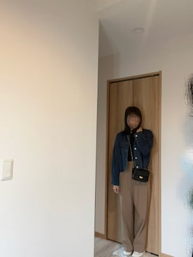 「アイテム（デニムジャケット）」を使った、@buru1113さん（レディース・158cm）の秋コーディネート