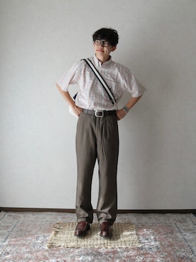 「TAKA-Q（タカキュー）のアイテム（バッグ）」を使った、ゆうたさん（メンズ・171cm）の夏コーディネート
