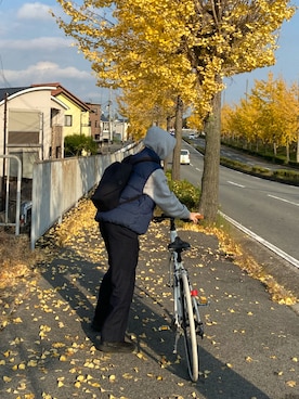 「アイテム（バックパック/リュック）」を使った、ゆうたさん（メンズ・171cm・20代）の秋コーディネート