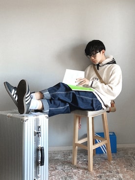 「AIVER（アイバー）のアイテム（キャップ）」を使った、ゆうたさん（メンズ・171cm）の春コーディネート