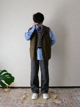ゆうたさんの「Oversize roll up shirt / オーバーサイズロールアップシャツ」を使ったコーディネート