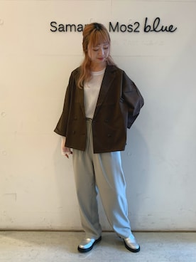 「アイテム（ドレスシューズ、シルバー系）」を使った、kanakoさん（レディース・159cm）の秋コーディネート