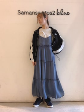 「ehka sopo（エヘカソポ）のアイテム（ノーカラージャケット）」を使った、kanakoさん（レディース・159cm）の秋コーディネート