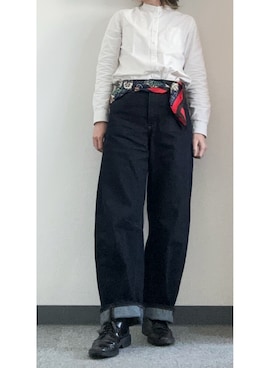 「アイテム（バンダナ/スカーフ）」を使った、takkeさん（メンズ・154cm）の秋コーディネート