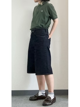 「アイテム（レインシューズ）」を使った、takkeさん（メンズ・154cm）の夏コーディネート