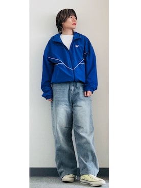 「AMERICAN HOLIC（アメリカンホリック）のクルーネックカットプルオーバー（Tシャツ/カットソー、ホワイト系）」を使った、takkeさん（メンズ・154cm）の春コーディネート
