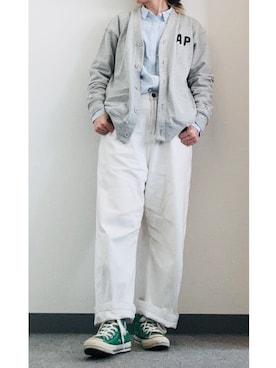 「プレッピー」｜takkeさん（メンズ・154cm）の春コーディネート