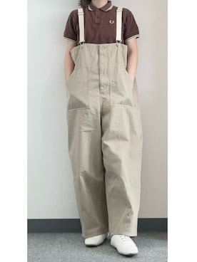 「アイテム（ポロシャツ）」を使った、takkeさん（メンズ・154cm）の秋コーディネート