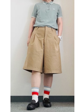「フレッドペリー」｜takkeさん（メンズ・154cm）の夏コーディネート