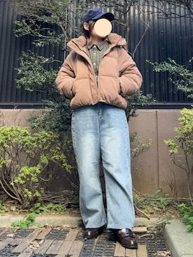 「アイテム（レインシューズ）」を使った、takkeさん（メンズ・154cm）の冬コーディネート