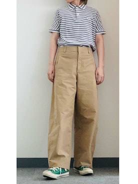 「FRED PERRY（フレッドペリー）のアイテム」を使った、takkeさん（メンズ・154cm）の秋コーディネート