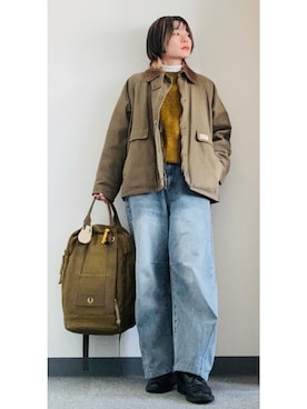 「アイテム（バックパック/リュック）」を使った、takkeさん（メンズ・154cm）の冬コーディネート