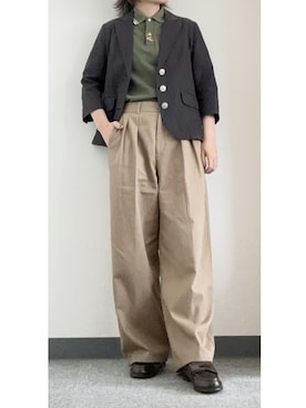 「アイテム（ブローチ/コサージュ）」を使った、takkeさん（メンズ・154cm）の秋コーディネート