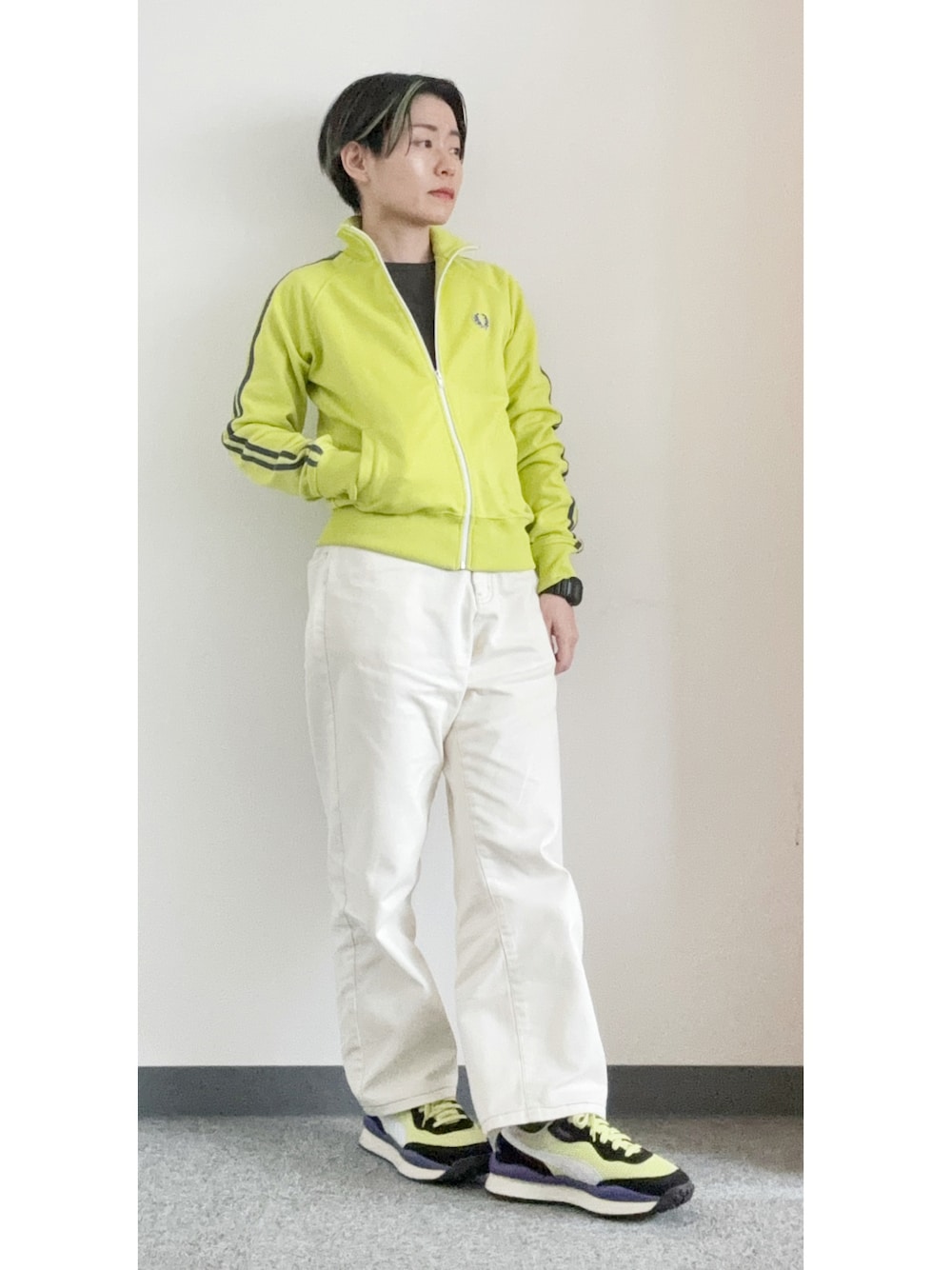 Fred Perry 緑/黄 ジャージ　S表記 希少】フレッドペリー ポルトガル製 ジャージ トラック
