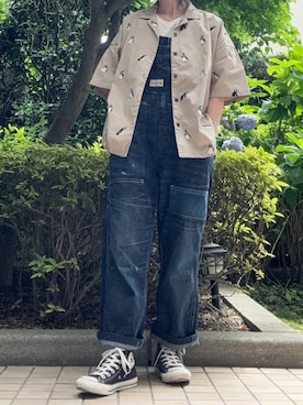 「RNA（アールエヌエー）のアイテム」を使った、takkeさん（メンズ・154cm）の夏コーディネート