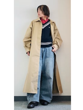 「アイテム（レインシューズ）」を使った、takkeさん（メンズ・154cm）の冬コーディネート