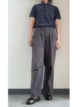 「アイテム（レインシューズ）」を使った、takkeさん（メンズ・154cm）の秋コーディネート