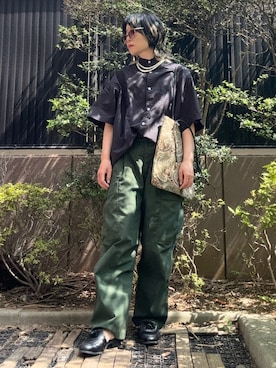 「アイテム（トートバッグ）」を使った、takkeさん（メンズ・154cm）の夏コーディネート