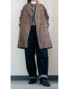 「FRED PERRY（フレッドペリー）のアイテム」を使った、takkeさん（メンズ・154cm）の冬コーディネート