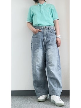 「FRED PERRY（フレッドペリー）のアイテム」を使った、takkeさん（メンズ・154cm）の夏コーディネート