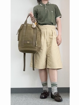 「アイテム（レインシューズ）」を使った、takkeさん（メンズ・154cm）の秋コーディネート