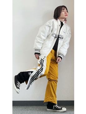 「アイテム（レッグウォーマー）」を使った、takkeさん（メンズ・154cm）の秋コーディネート