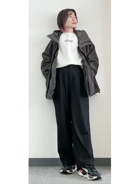 「アイテム（マウンテンパーカー）」を使った、takkeさん（メンズ・154cm）の秋コーディネート