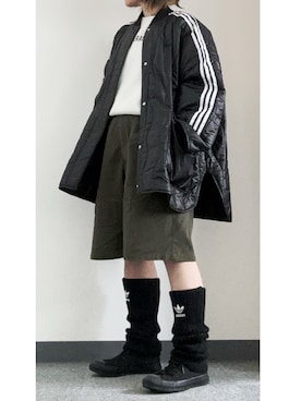 「アイテム（レッグウォーマー）」を使った、takkeさん（メンズ・154cm）の秋コーディネート