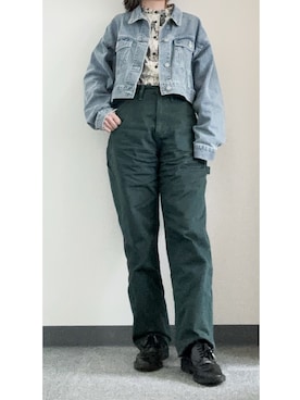 「アイテム（デニムジャケット）」を使った、takkeさん（メンズ・154cm）の秋コーディネート