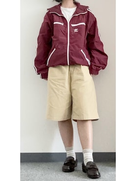 「アイテム（レインシューズ）」を使った、takkeさん（メンズ・154cm）の秋コーディネート