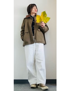 「アイテム（扇子/うちわ）」を使った、takkeさん（メンズ・154cm）の冬コーディネート