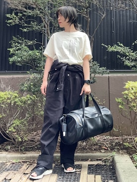 「アイテム（ドラムバッグ）」を使った、takkeさん（メンズ・154cm）の秋コーディネート