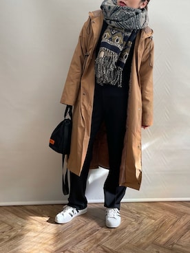 「ANAP（アナップ）のアイテム（その他アウター）」を使った、𝚀-𝚌𝚑𝚊𝚗さん（レディース・158cm）の冬コーディネート