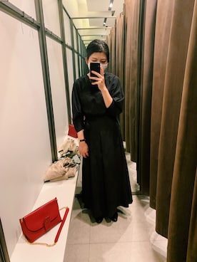 「スタミキ」｜「アイテム（ワンピース/ドレス）」を使った、y.さん（レディース・164cm）の秋コーディネート