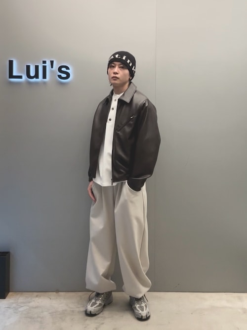 モダンシンセテックレザーブルゾン（ブルゾン）｜Lui's（ルイス）の