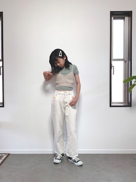 「classicalelf（クラシカルエルフ）のアイテム（パンツ）」を使った、Reiさん（キッズ・147cm）の春コーディネート