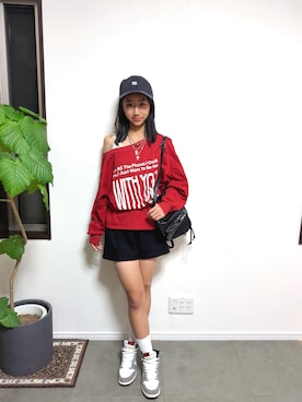 「アイテム（ソックス/靴下）」を使った、Reiさん（レディース・158cm）の秋コーディネート