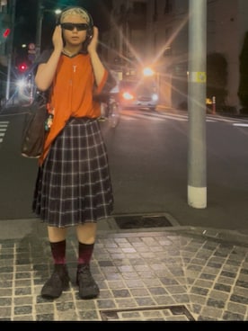 「アイテム（スカート）」を使った、Zagiさん（レディース・152cm）の秋コーディネート