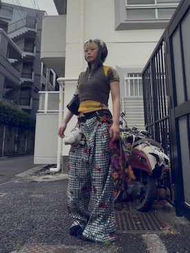 「Knuth Marf（クヌースマーフ）のアイテム」を使った、Zagiさん（レディース・153cm）の春コーディネート