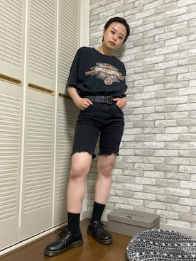 「Re:make（リメイク）のアイテム（パンツ）」を使った、Zagiさん（レディース・152cm）の夏コーディネート