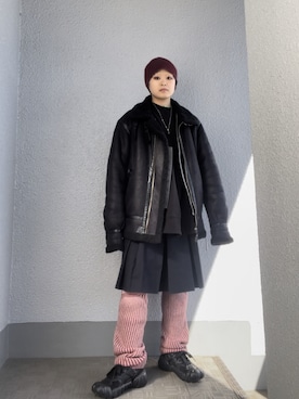 「Alpha Industries（アルファインダストリーズ）のアイテム（ジャケット/アウター）」を使った、Zagiさん（レディース・152cm）の冬コーディネート