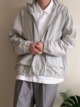 「plain-me（プレインミー）のアイテム（ナイロンジャケット）」を使った、neighborbob さん（メンズ・169cm）の夏コーディネート