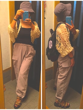 「Honeys（ハニーズ）のアイテム（帽子）」を使った、cocolulu97さん（レディース・165cm）の秋コーディネート