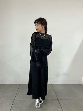 「アイテム（ドレス）」を使った、otohaさん（レディース・156cm）の冬コーディネート