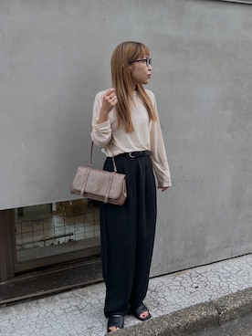 「春カラー」｜「アイテム（チノパンツ）」を使った、otohaさん（レディース・156cm）の冬コーディネート