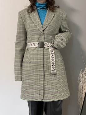 「Ameri（アメリ）のアイテム（ベルト）」を使った、Asumiさん（レディース・153cm）の冬コーディネート