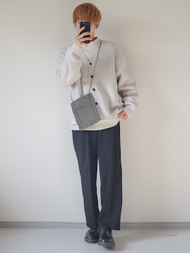 「my beautiful landlet（マイビューティフルランドレット）のアイテム（バッグ）」を使った、kotaさん（メンズ・173cm）の冬コーディネート