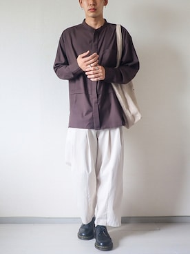 「白パンツコーデ」｜「アイテム（その他）」を使った、kotaさん（メンズ・173cm）の秋コーディネート